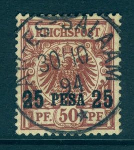 German Colonies - EAST AFRICA 1893 SURCHARGED size 17½mm 25p/50pf Sc# 5a used - Picture 1 of 2
