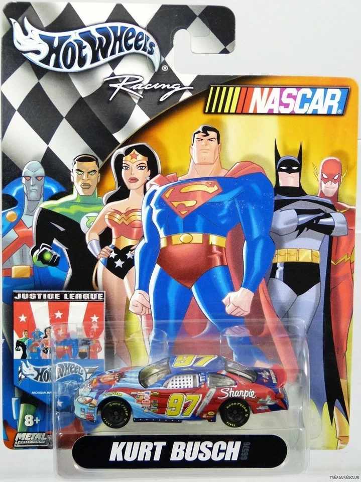 Hot Wheels Kurt Busch Ford Stocker Liga de la Justicia #G6576 Nuevo en paquete 2004 3+ 1:64 Foto 1 de 1