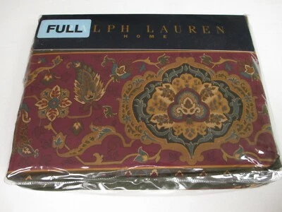 Ralph Lauren Equestrian Paisley Scroll Damask Floral Flat Sheet - Full - Image 1 of 2
