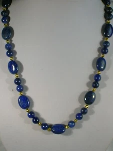 20" Lapis Bead Necklace - Picture 1 of 2