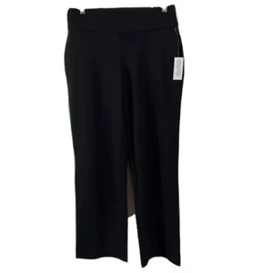 Dc2 Womens Straight Leg Pants Black Mid Rise Elastic Waist Stretch Petites S New - Picture 1 of 4