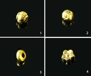Perlas perlas de metal perlas intermedias color dorado espaciador perla, P-28 - Imagen 1 de 5
