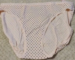 Victoria Secret XL High Leg Brief Panties Pink w/ Polka Dots Underwear NWT - Picture 1 of 6