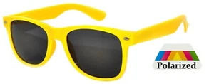 KIDS SUNGLASSES YELLOW POLARIZED DARK LENS PROTECT CHILD'S EYES FROM UVB W/POUCH - Picture 1 of 11