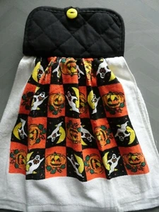 Halloween Geister und Kürbisse hängend Küche Ofentür Geschirrtuch  - Bild 1 von 1