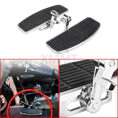 Front Foot Pegs Floorboards Footboard for Harley Dyna Softail FXST Fatboy V-Rod Foto 1 de 4