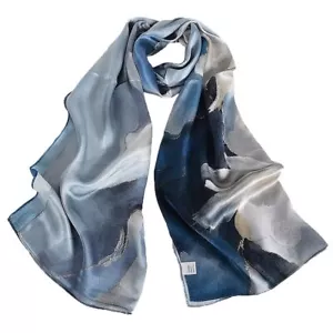 Mulberry Silk Scarf Shawl for WomenMulti-Color Print Lightweight All-Match Si... - Picture 1 of 6