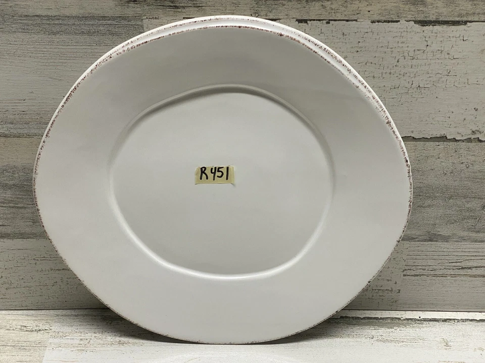 Plato de Cena Vietri Lastra Melamina Blanca 11" Nuevo con Defectos Foto 1 de 4