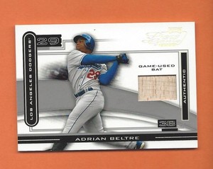 2003 PLAYOFF PIECE OF THE GAME SILVER ADRIAN BELTRE GAME-USED BAT #d 63/75