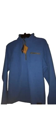 NWT Bills Khakis Quarter Zip Fleece Pullover Blue 2XL - Image 1 of 4