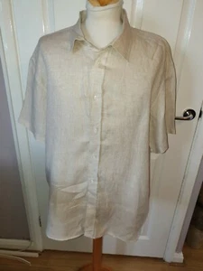 BRAND NEW MENS DESIGNER CARLO CADDEO MILANO LINEN SHIRT UK LARGE MENS RRP £130 - Picture 1 of 5