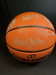 Kareem Abdul Jabbar +4 Signed Spalding Basketball Showtime Lakers BAS J57443 - Picture 1 of 6