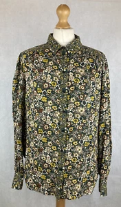TU Olive Highland Estampado Floral Mangas Largas Botones Blusa Frontal Reino Unido14 Nueva con Etiquetas A88 - Imagen 1 de 11