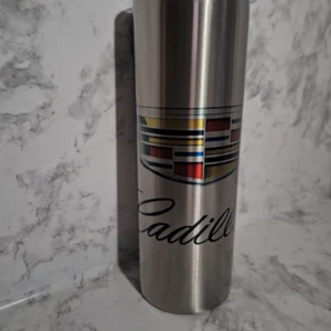 Cadillac 20oz Insulated Tumbler Mirror Chrome Tumbler - Stainless Steel Mug - Picture 1 of 17