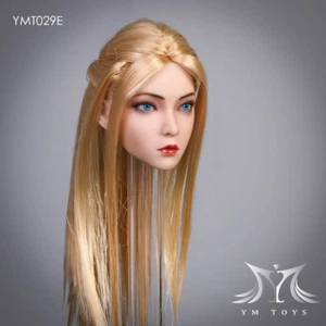 YMTOYS 1/6 Belleza Niña Cabeza Esculpida Ojo Azul Para 12" Mujer bronceado Ph TBL Figura - Imagen 1 de 6