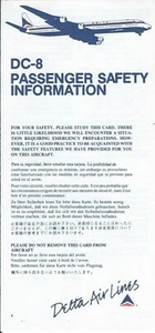 Safety Card - Delta - DC-8 - c1988 (S4189) - Picture 1 of 1