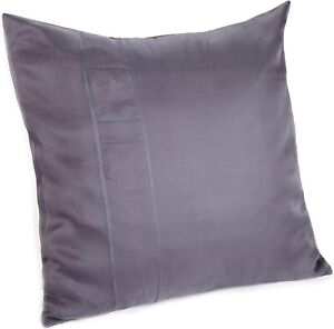 Calvin Klein Home Ladder Pleat Purple Silk Euro Pillow Sham H2024