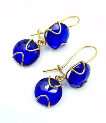 Orecchini Pendenti  in argento 925 bagnato oro giallo 18k Made In ITALY  - Immagine 1 di 4