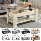 Wooden Coffee Table With Storage Lift Top Up Drawer Shelf Living Room Furniture