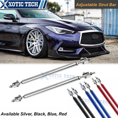 Adjustable 8"-11" Front Bumper Lip Splitter Rod Strut Tie Bars for Infiniti - Image 1 of 4