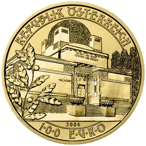 100€ Österreich Goldmünze Der Wiener Jugendstil - Wiener Secession 2004 PP - Picture 1 of 3