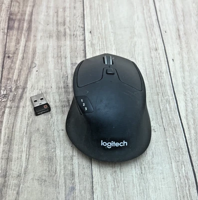 Logitech M720 Triathlon Multi-Device Wireless Mouse, Bluetooth, USB Unifying Rec - Image 1 of 3