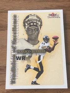 2000 Fleer Traditional of Excellence Plaxico Burress #18 of 20 Steelers MSU - Picture 1 of 2