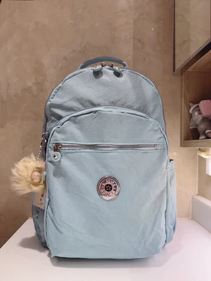 NWT Kipling Seoul up 15" laptop Large Backpack in Bride Blue 45cm H