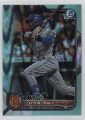 2022 Bowman Chrome Aqua RayWave Refractor /199 Starling Marte #97 - Image 1 of 2