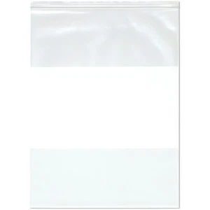Plymor 2.5" x 3", 4 Mil w/ White-Block Heavy Duty Zipper Reclosable Plastic Bags - Picture 1 of 3