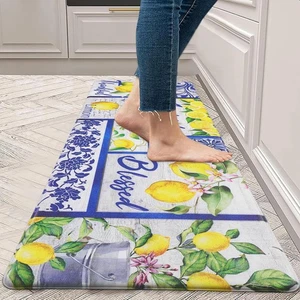 Lemon Kitchen Mats for Floor Farmhouse Kitchen Rugs Anti Fatigue Mats for Kit... - Bild 1 von 7