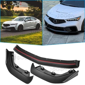 For Acura Integra Type S 2023 2024 2025 3Pcs Matte Carbon Front Bumper Lip Trim - Picture 1 of 14