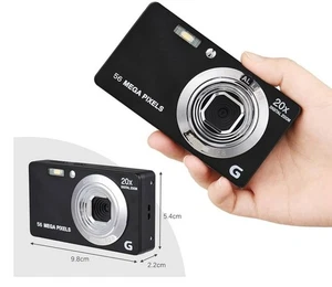 Kompakte Digitalkamera, Andoer Fotokamera, 56MP 4K 2,7 Zoll wiederaufladbare Dig - Bild 1 von 4