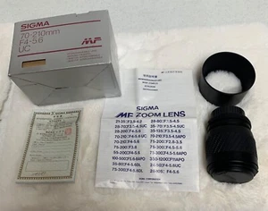 SIGMA 70-210MM F4-5.6 UC LENS 52mm New In Box UC-70-210mm KPR - Picture 1 of 10