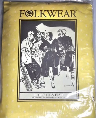 Folkwear Fifties Fit & Flair Sewing Pattern 241 Sz 6-16 VINTAGE '86 Unused-F2  - Image 1 of 4