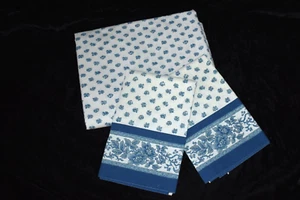 Vintage Ralph Lauren Renee Blumenmuster blau weiß komplettes flaches Laken & 2 Kissenbezüge #2 - Bild 1 von 20