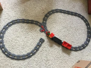 Duplo Lego train straight Curved 27 Track Lot plus train cars and conductor - Picture 1 of 8