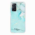 Case For Xiaomi Redmi Note 12 11 10 9 Marble Personalised Name Clear Phone Cover