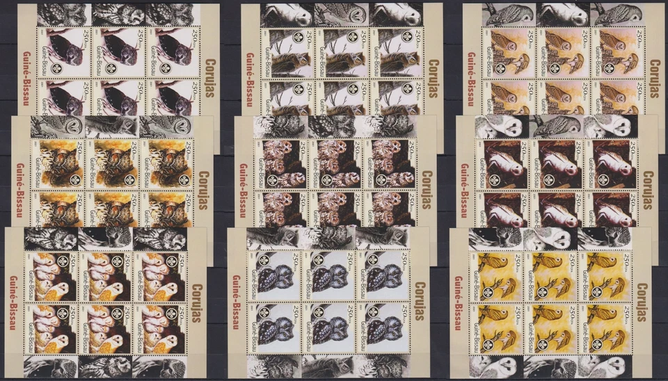 ST34P6. Guinea-Bissau - MNH - Birds - Owls II - 2001 - Image 1 of 1