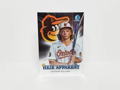 2022 Topps Bowman Draft #HA-1 Jackson Holliday, Orioles - Heir Apparent Insert - Image 1 of 2