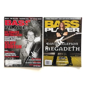 2 Megadeath Bassist David Ellefson • Bass Player Magazines 2005 & 2010 - Picture 1 of 2