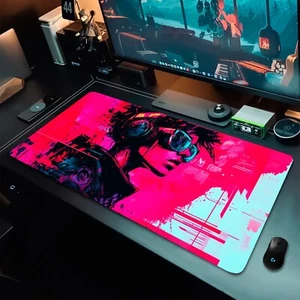Alfombrilla de escritorio para juegos Cyberpunk Girl, estilo anime, alfombrilla de ratón XXL, regalo para jugadores. - Imagen 1 de 19