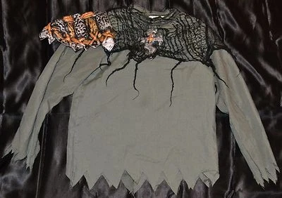 僵尸套装万圣节服装适合儿童 7-8 码儿童男孩海盗邪恶衬衫 — 第 1/2 张图片