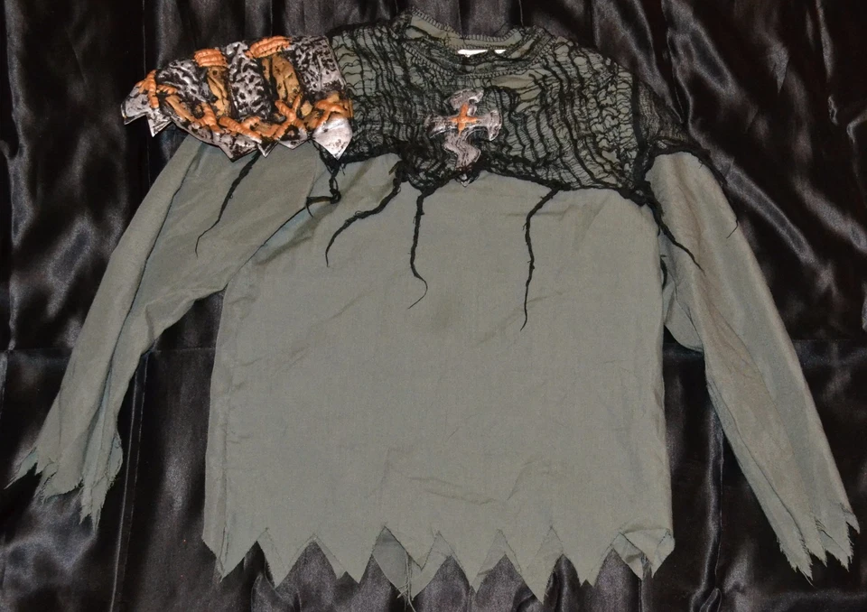 Fantasia de zumbi Halloween serve para crianças tamanho 7-8 criança meninos pirata camisa mal - Imagem 1 de 2