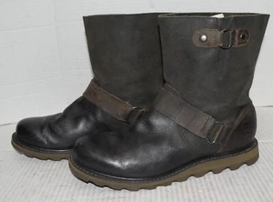Sorel Scotia Waterproof Short Oiled Leather Biker Riding Boots Womens Sz 8.5 - Bild 1 von 4