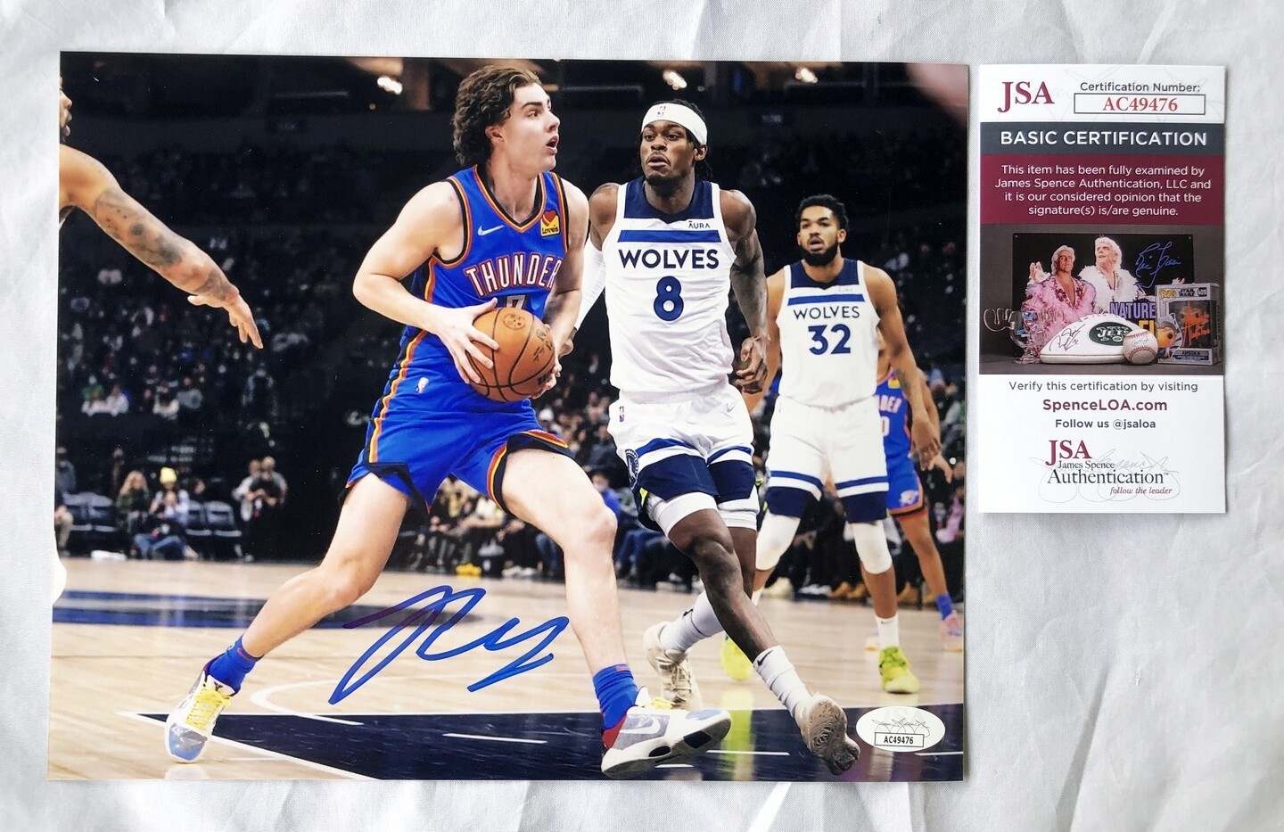 Josh Giddey Autographed Signed Oklahoma City Thunder 8X10 Photo JSA COA 