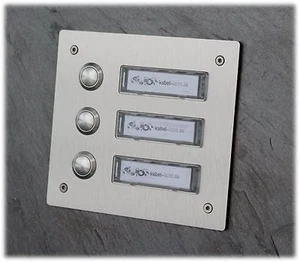 Acero inoxidable, estación de puerta, placa de timbre, timbre de puerta, 3 compartimentos, timbre de acero inoxidable - Imagen 1 de 4