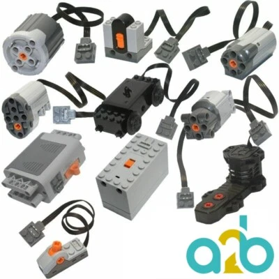 Electric Motor Set Car Train RC Battery Box Switch Led Cable Blox Lego Power Toy - Image 1 of 4