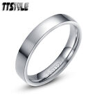 TTstyle Silver Stainless Steel Comfort fit Wedding Band Ring 2mm-14mm Size 3-15