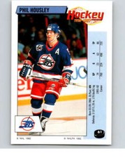 1992-93 Panini Stickers Hockey  #61 Phil Housley  Winnipeg Jets V82581